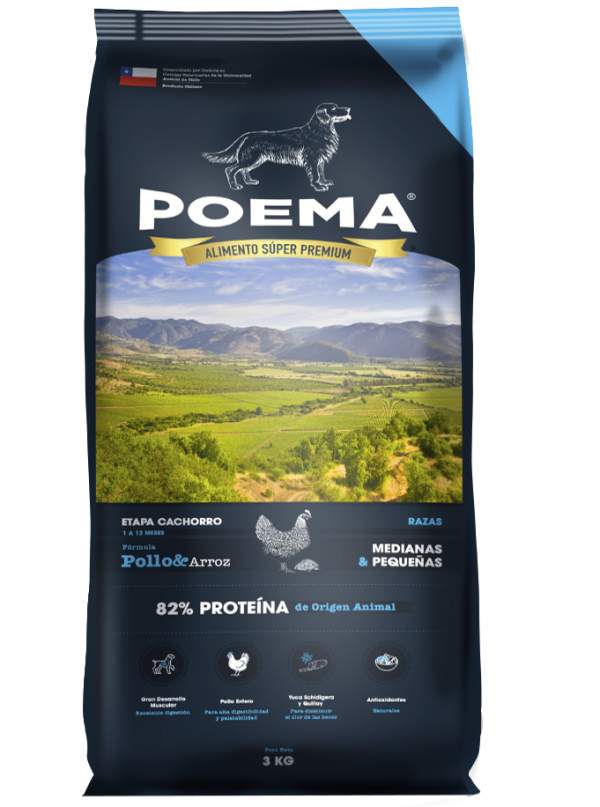 Poema Cachorro Pollo 3 Kg