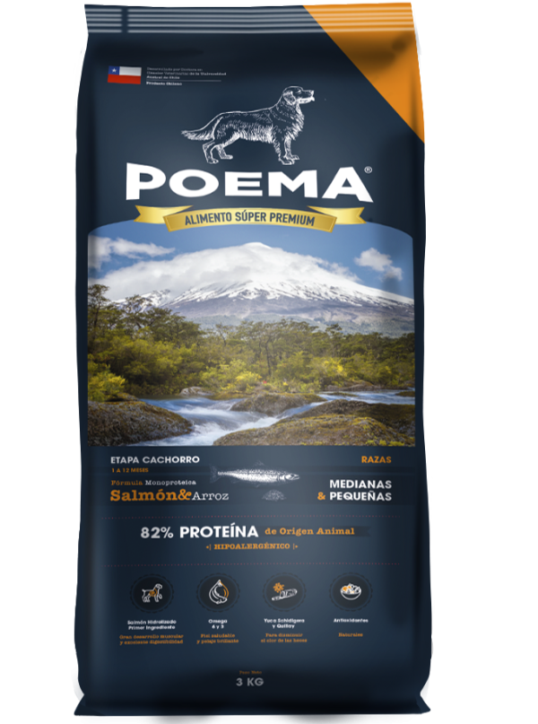 Poema cachorro salmón 3 Kg
